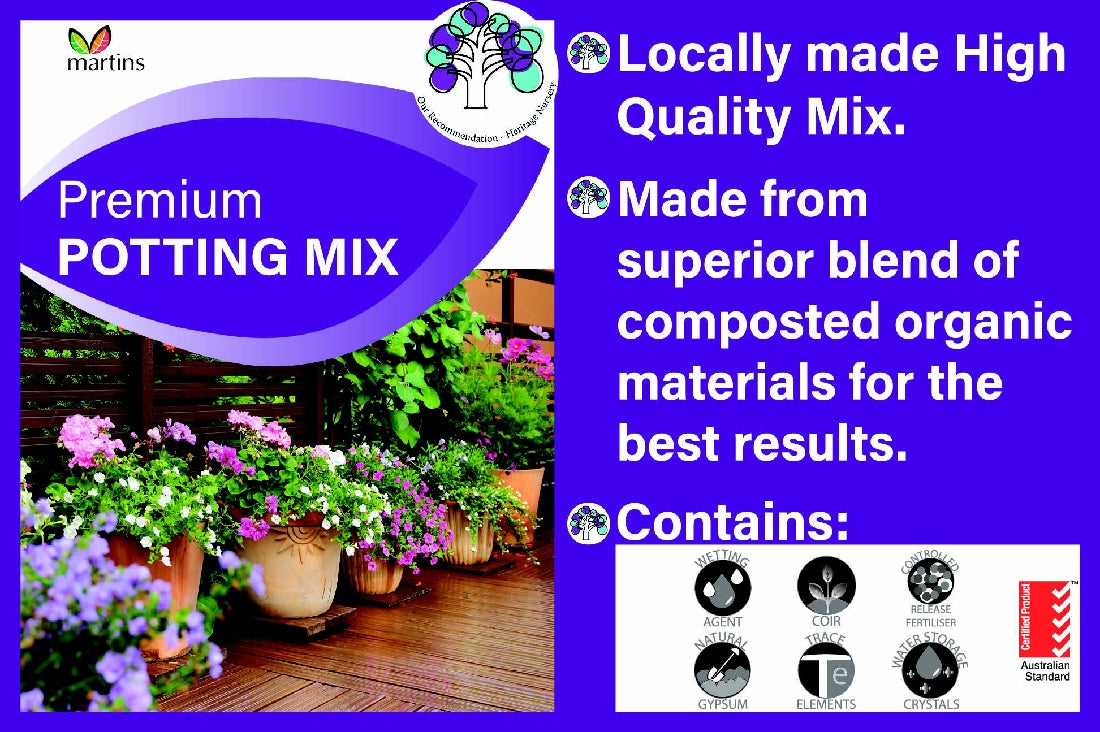 martins potting mix MARTINS PREMIUM POTTING MIX 30LT – The Heritage Nursery