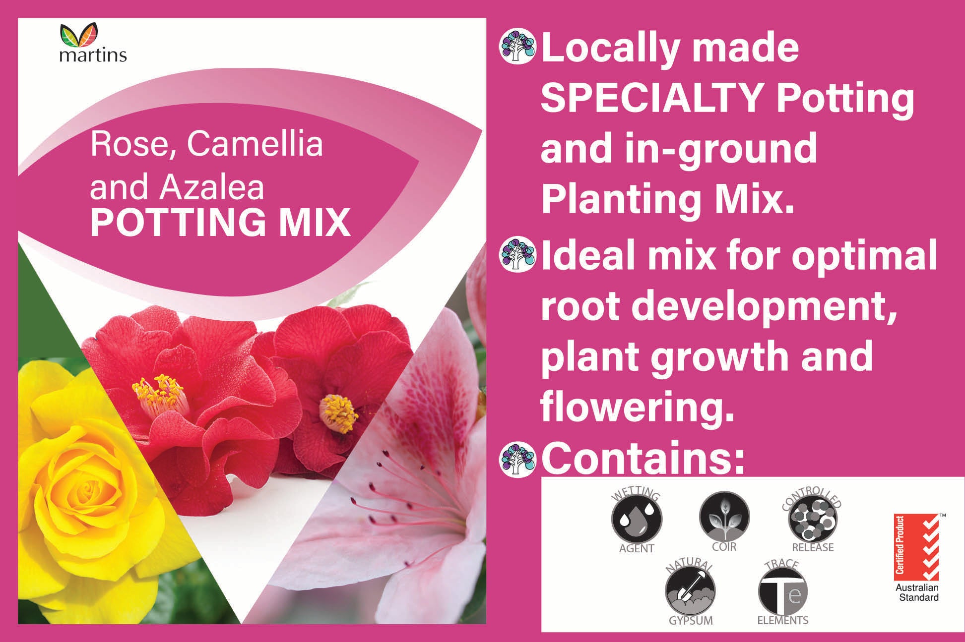 MARTINS ROSE, CAMELLIA & AZALEA POTTING MIX 30LT – The Heritage Nursery